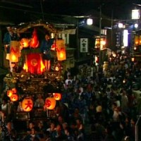 村上大祭夜風景