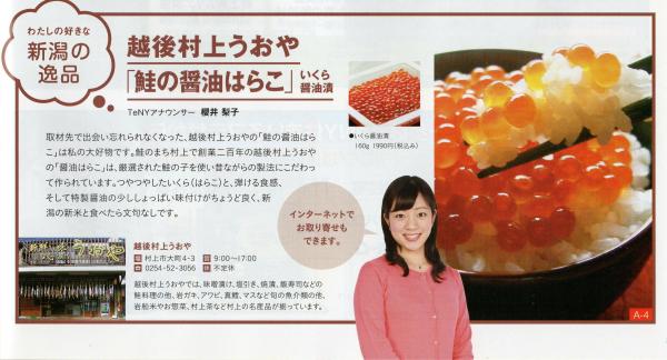 越後村上うおや 『鮭の醤油はらこ』 いくら醤油漬
